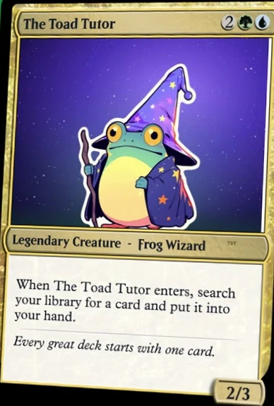 A finished custom card made in Toad Tutor